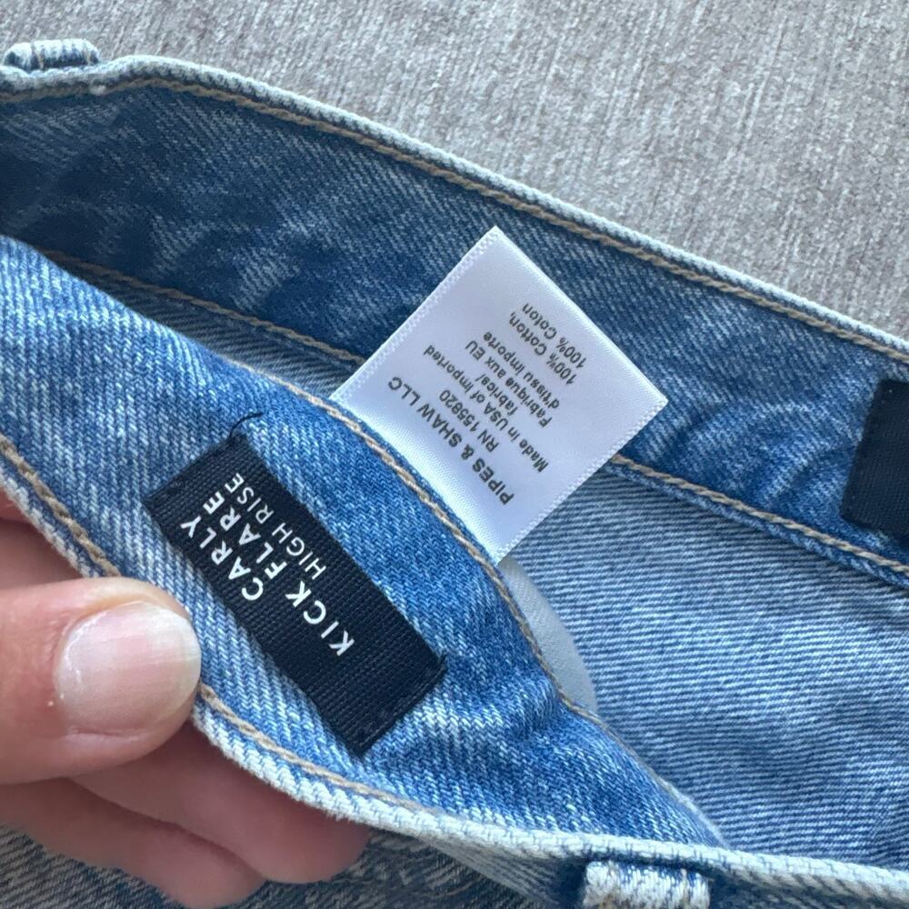 Veronica Beard Carly Kick Flare High Rise Denim Jeans - Picture 3 of 7